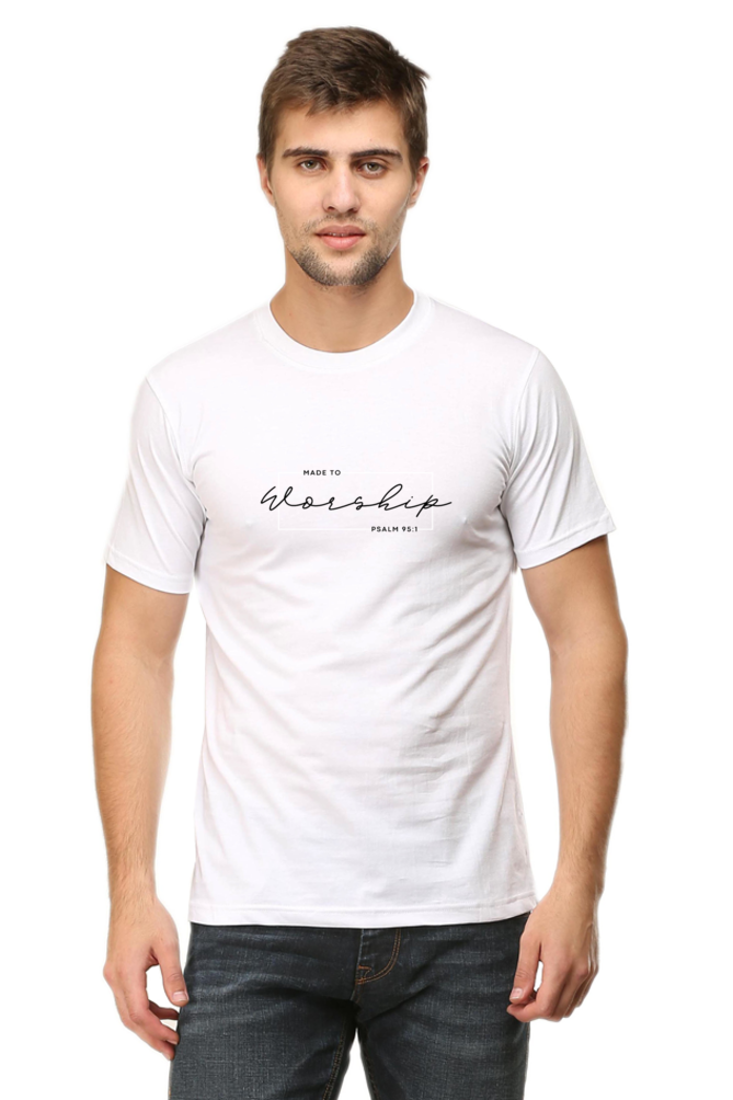 Male "Made To Worship" Christian Tees/Light Shades