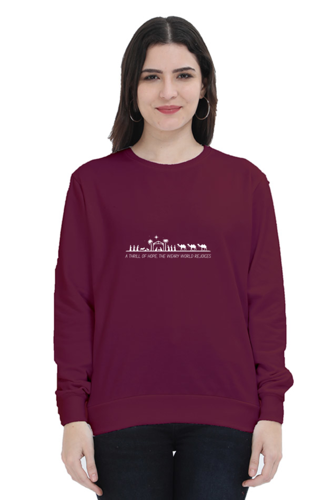 Female "A Thrill Of Hope" Sweatshirt