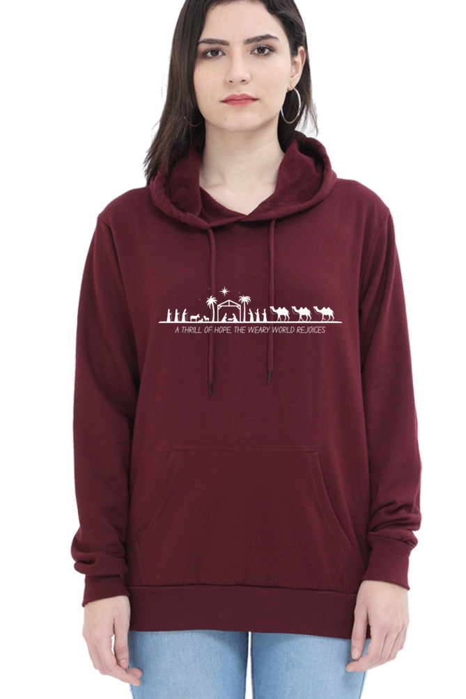 Female "A Thrill Of Hope" Hooded Sweatshirt