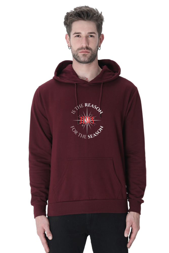 Male "Jesus Reason for Season" Hooded Sweatshirt