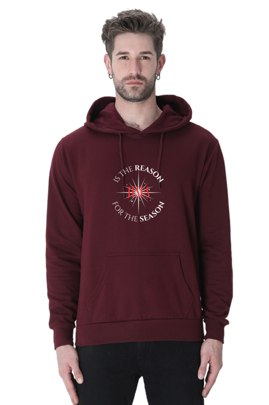 Male "Jesus Reason for Season" Hooded Sweatshirt