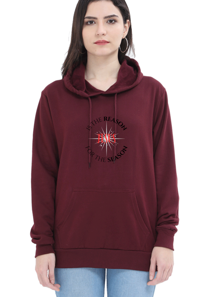 Female "Jesus Reason for Season" Hooded Sweatshirt