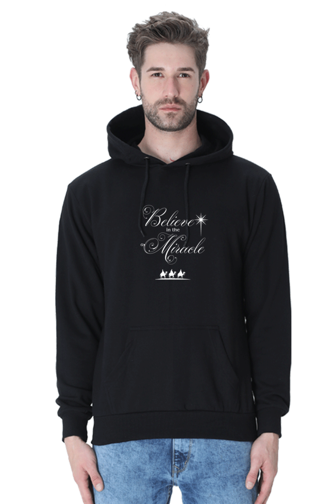 Male "Believe In The Miracle" Hooded Sweatshirt