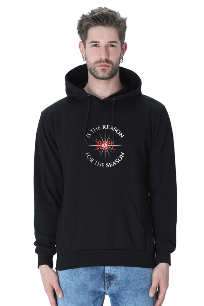 Male "Jesus Reason for Season" Hooded Sweatshirt