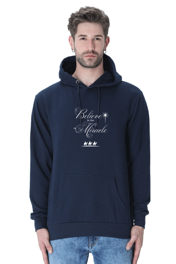 Male "Believe In The Miracle" Hooded Sweatshirt