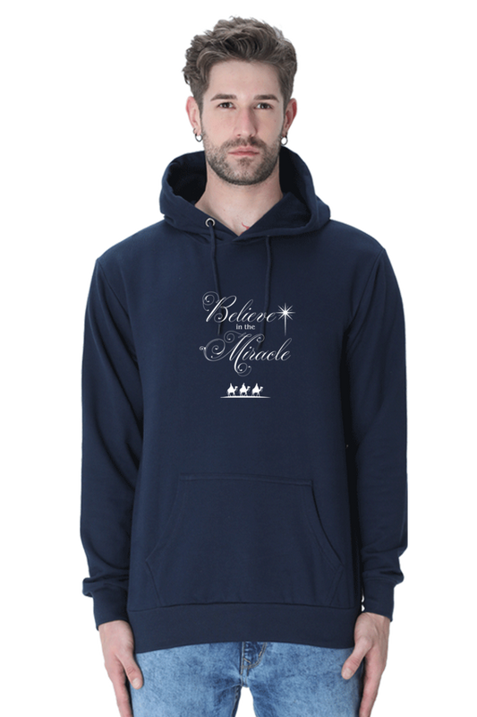 Male "Believe In The Miracle" Hooded Sweatshirt