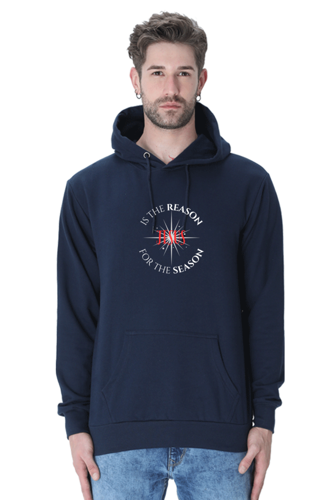 Male "Jesus Reason for Season" Hooded Sweatshirt