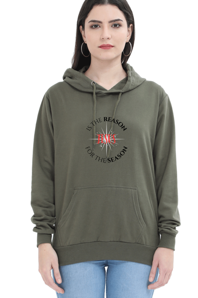 Female "Jesus Reason for Season" Hooded Sweatshirt