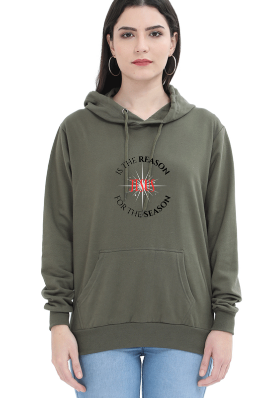 Female "Jesus Reason for Season" Hooded Sweatshirt