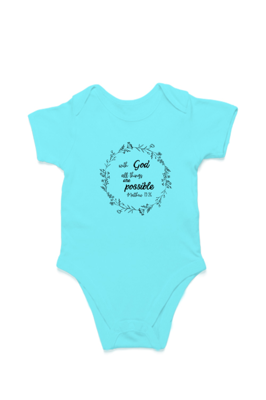 Infant "With God all things are possible" Oneies