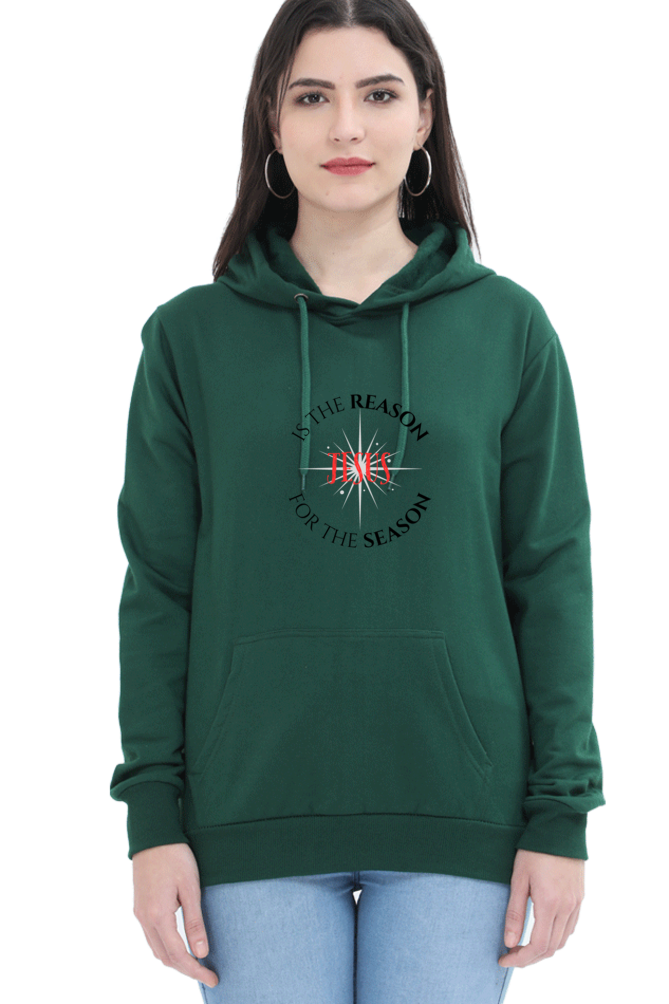 Female "Jesus Reason for Season" Hooded Sweatshirt