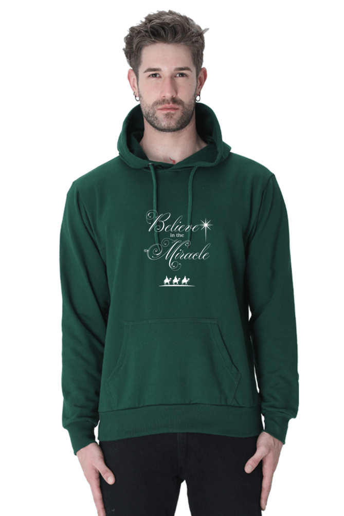 Male "Believe In The Miracle" Hooded Sweatshirt