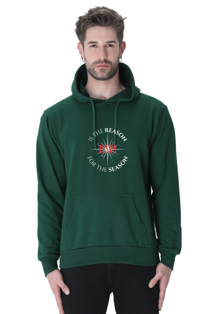 Male "Jesus Reason for Season" Hooded Sweatshirt