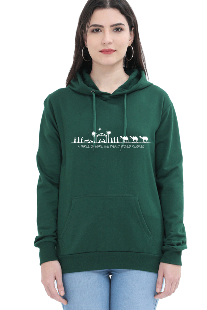 Female "A Thrill Of Hope" Hooded Sweatshirt